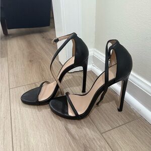 Stuart Weitzman Black strap Nudistsong Size 7